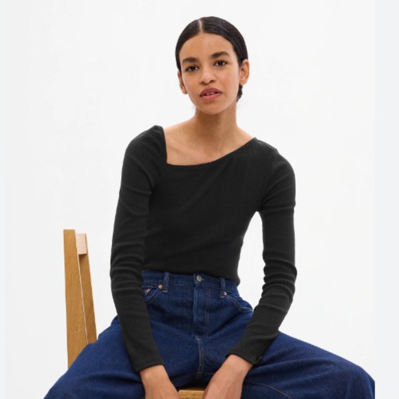 Rib Asymmetric Top, GAP, XS, NWT, new, Purple shock - Picture 2 of 8